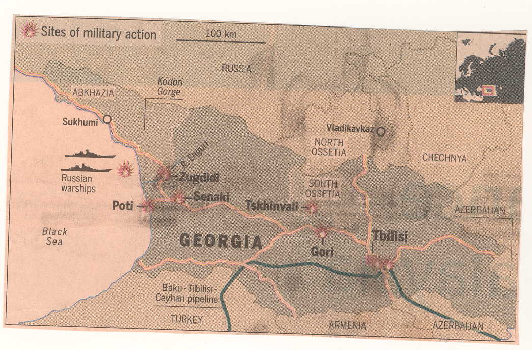 map of georgia russia. More maps – detailed