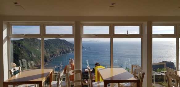 The view south from the dining area of YHA Pwll Deri
